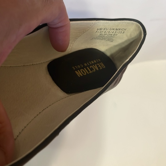 Women’s Kenneth Cole Reaction Upper Leather Slip On Flat Shoes - Picture 7 of 7